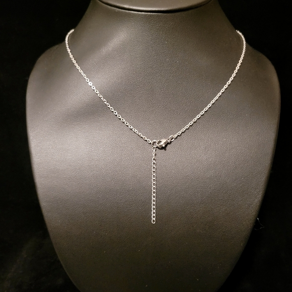 Estate Filagree Stainless Steel Locket Pendent Necklace - Picture 5 of 5